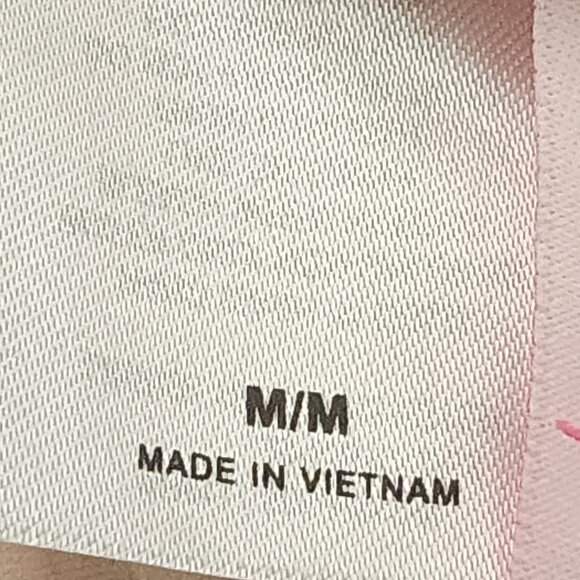 Vanilla/Beach Purple Multi Color Triangle Print Lined Nylon Span Bikini Top Sz M - Picture 14 of 16